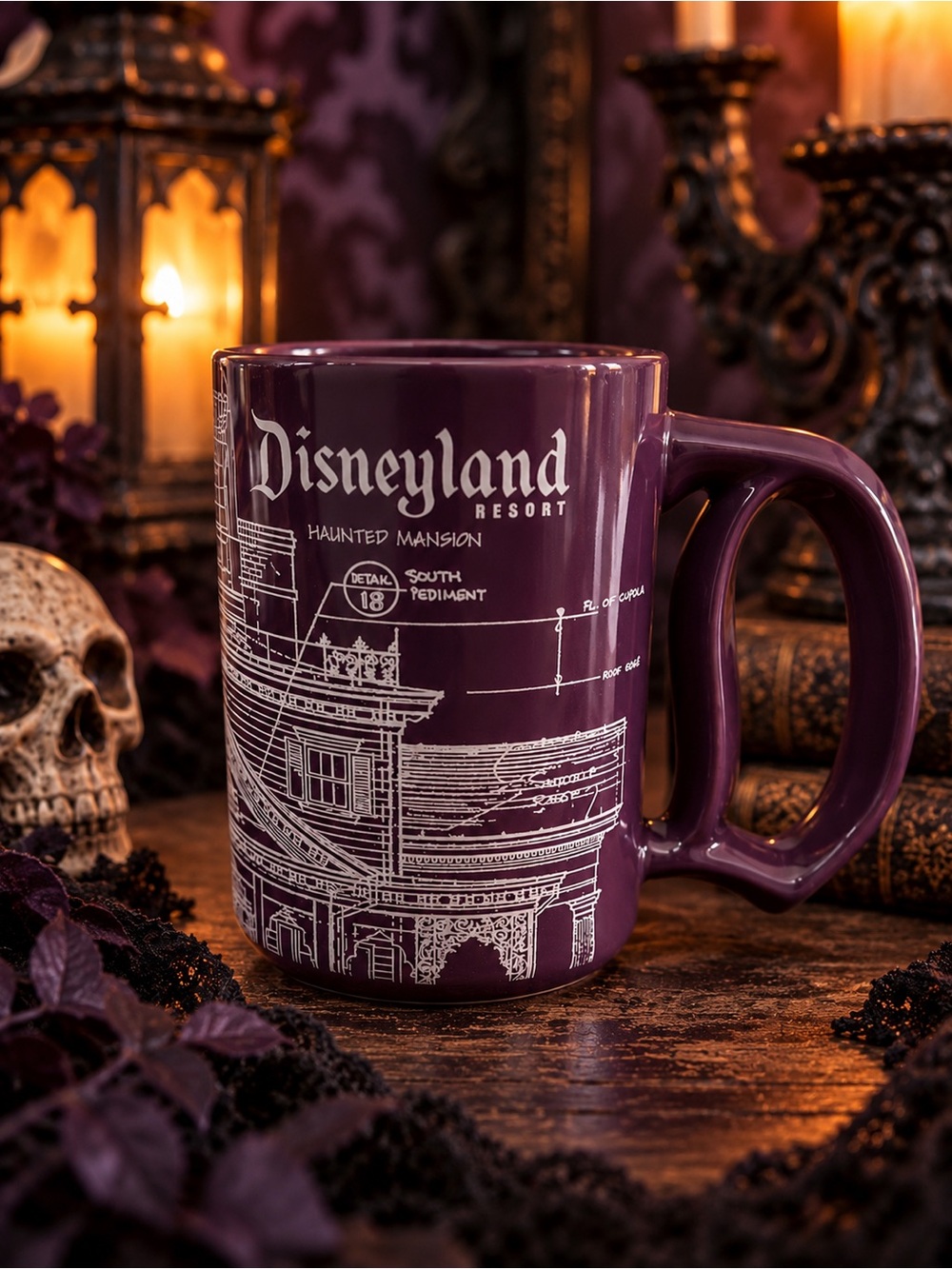 Disneyland Haunted Mansion Blueprint Purple Mug New Orleans 2020 Coffee Cup 16OZ